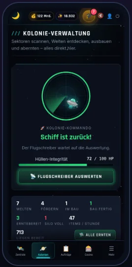 L.U.N.A. installed as an app on a phone
